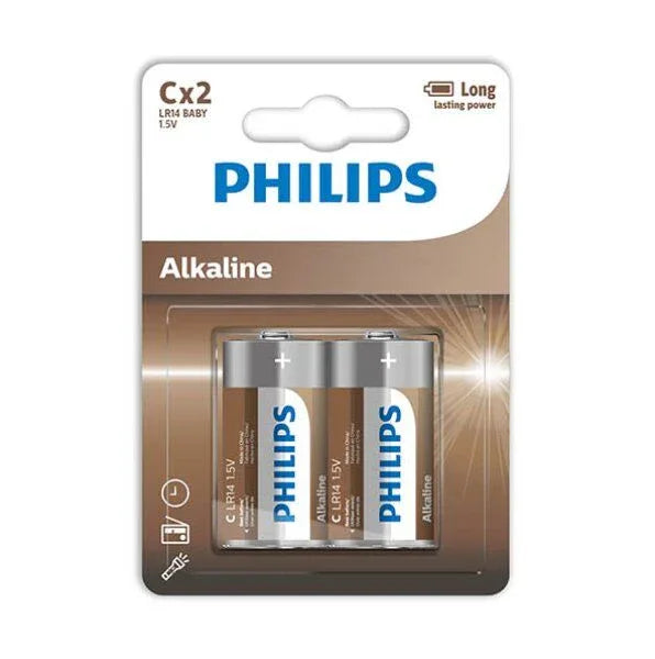 PHILIPS - ALKALINE BATTERIEN C LR14 BLISTER*2 - Vanelion Paradise