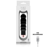 DOLCE VITA - AUFLADBARER VIBRATOR SECHS SCHWARZ 7 GESCHWINDIGKEITEN - Vanelion Paradise