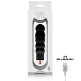 DOLCE VITA - AUFLADBARER VIBRATOR SECHS SCHWARZ 7 GESCHWINDIGKEITEN - Vanelion Paradise