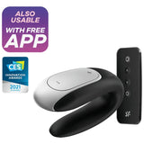 SATISFYER - DOUBLE FUN PARTNER VIBRATOR SCHWARZ - Vanelion Paradise