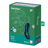 SATISFYER - EPIC DUO RINGVIBRATORAPP BLAU - Vanelion Paradise