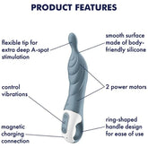 SATISFYER - AMAZING 2 ASPOT VIBRATOR GRAU - Vanelion Paradise