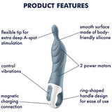 SATISFYER - AMAZING 2 ASPOT VIBRATOR GRAU - Vanelion Paradise