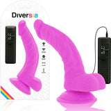 DIVERSIA - FLEXIBLER VIBRIERENDER DILDO LILA 21.5 CM -O- 4.5 CM - Vanelion Paradise