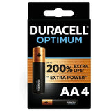 DURACELL - OPTIMUM 200 ALKALINE BATTERIE AA LR6 4 EINHEIT - Vanelion Paradise