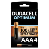 DURACELL - OPTIMUM 200 ALKALINE BATTERIE AAA LR03 4 EINHEIT - Vanelion Paradise