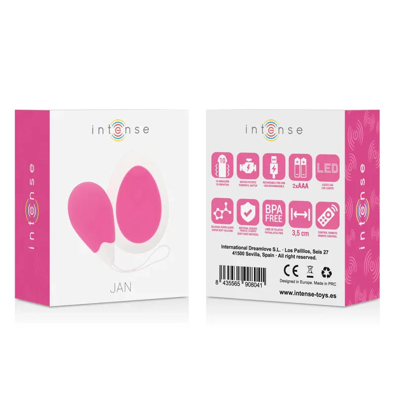 INTENSE - JAN EGG VIBRATOR FERNBEDIENUNG ROSA - Vanelion Paradise
