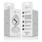 INTENSE - ANALPLUG AUS ALUMINIU MMETALL MIT SILBERNEM KRISTALL, GRÖSSE L - Vanelion Paradise