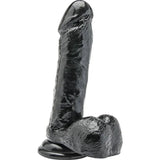 GET REAL - DILDO 18 CM MIT SCHWARZEN EIEREN - Vanelion Paradise