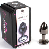 SECRETPLAY – Gunmetal Analplug klein 7 cm mit Kristall - Vanelion Paradise