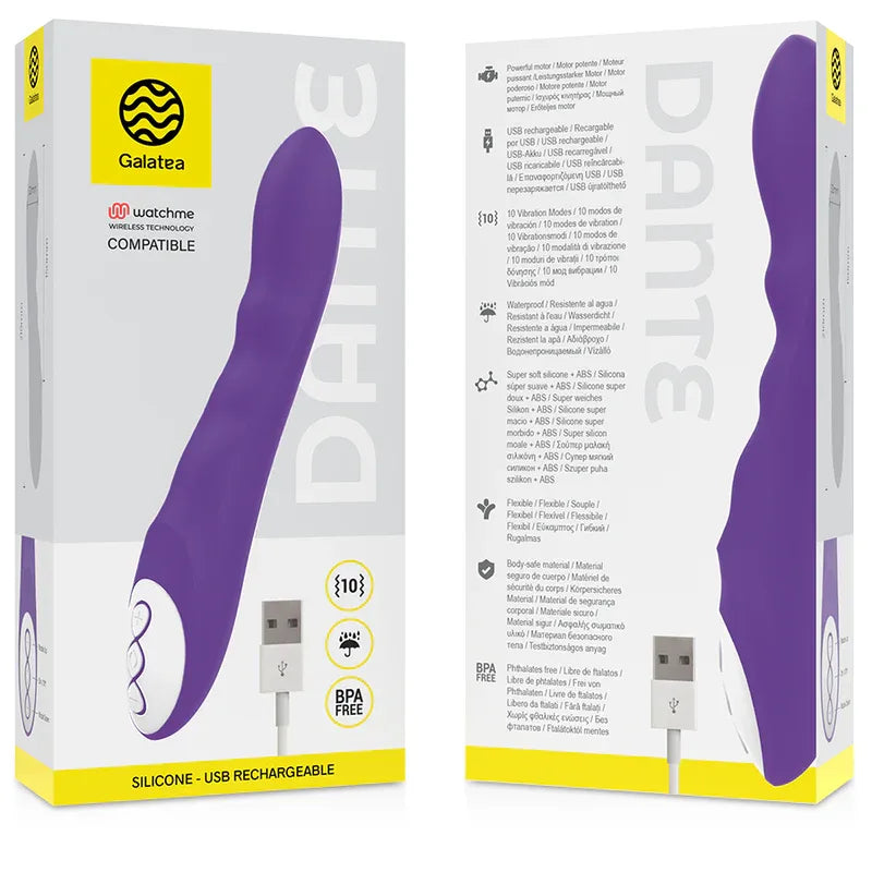 GALATEA - DANTE LILA VIBRATOR, KOMPATIBEL MIT DER DRAHTLOSEN WATCHME-TECHNOLOGIE - Vanelion Paradise