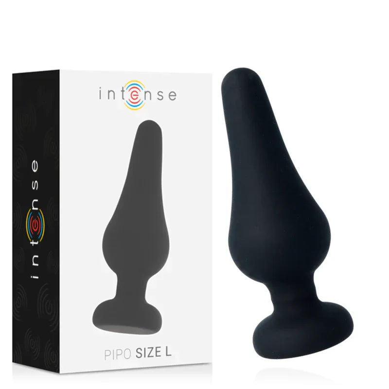 INTENSE - ANALPLUG PIPO L SCHWARZES SILIKON 13 CM - Vanelion Paradise