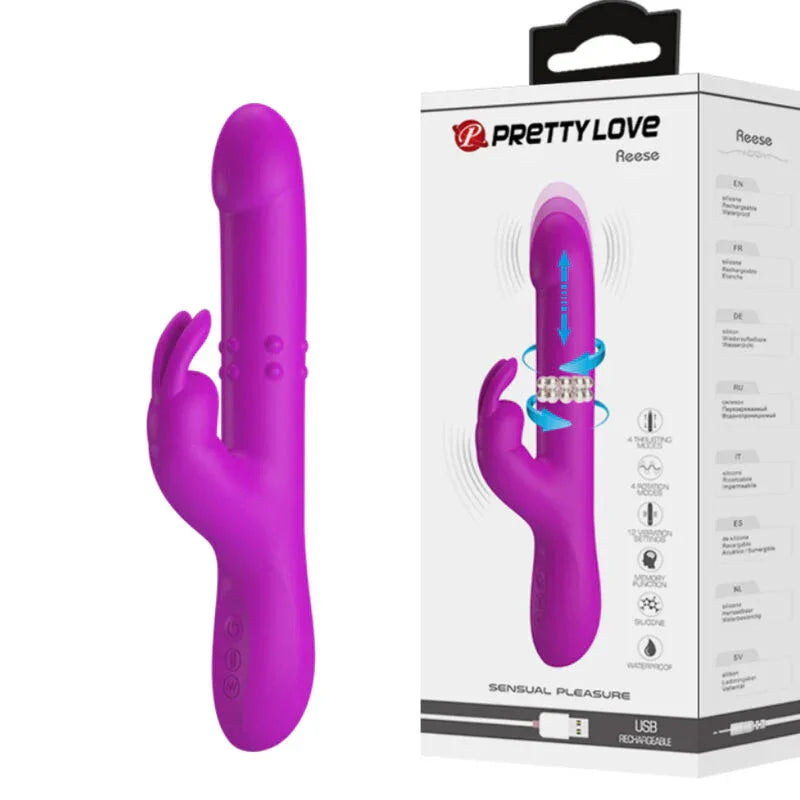 PRETTY LOVE - REESE VIBRATOR MIT LILA ROTATION - Vanelion Paradise