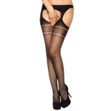 PASSION - STRUMPFHOSEN MIT STRUMPFBAND BS002 SCHWARZ - Vanelion Paradise