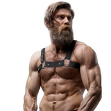 FETISH SUBMISSIVE ATTITUDE - VERSTELLBARER NEOPREN-BRUST-SPORTGURT FÜR MÄNNER - Vanelion Paradise