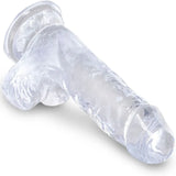 KING COCK - CLEAR REALISTISCHER PENIS MIT EIEREN 10.1 CM TRANSPARENT - Vanelion Paradise