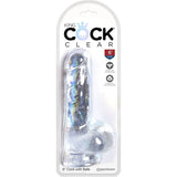 KING COCK - CLEAR REALISTISCHER PENIS MIT EIEREN 13.5 CM TRANSPARENT - Vanelion Paradise