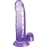 KING COCK - CLEAR REALISTISCHER PENIS MIT KUGELN 15.2 CM LILA - Vanelion Paradise