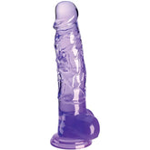 KING COCK - CLEAR REALISTISCHER PENIS MIT KUGELN 16.5 CM LILA - Vanelion Paradise