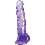 KING COCK - CLEAR REALISTISCHER PENIS MIT KUGELN 16.5 CM LILA - Vanelion Paradise