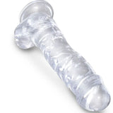 KING COCK - CLEAR REALISTISCHER PENIS MIT EIEREN 16.5 CM TRANSPARENT - Vanelion Paradise