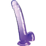 KING COCK - CLEAR DILDO MIT HODEN 20.3 CM LILA - Vanelion Paradise