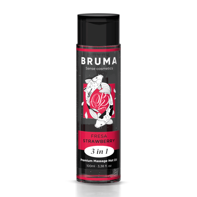BRUMA - PREMIUM-MASSAGEÖL MIT WÄRMEEFFEKT, ERDBEERE-GESCHMACK 3 IN 1 - 100 ML - Vanelion Paradise