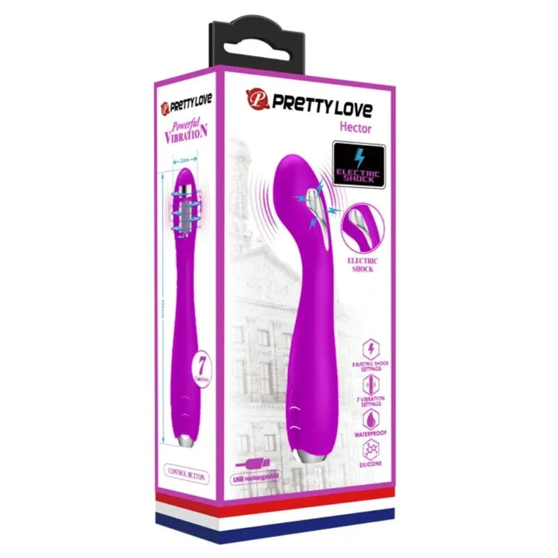 PRETTY LOVE Hector Elektroschock-Vibrator Lila – 7 Modi, wasserdicht - Vanelion Paradise
