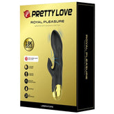 PRETTY LOVE - SCHWARZER WIEDERAUFLADBARER, VERGOLDETER LUXUSVIBRATOR - Vanelion Paradise