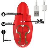 MIA - SELENA STIMULATOR VIBRIEREN + KLAPPEN ROT - Vanelion Paradise