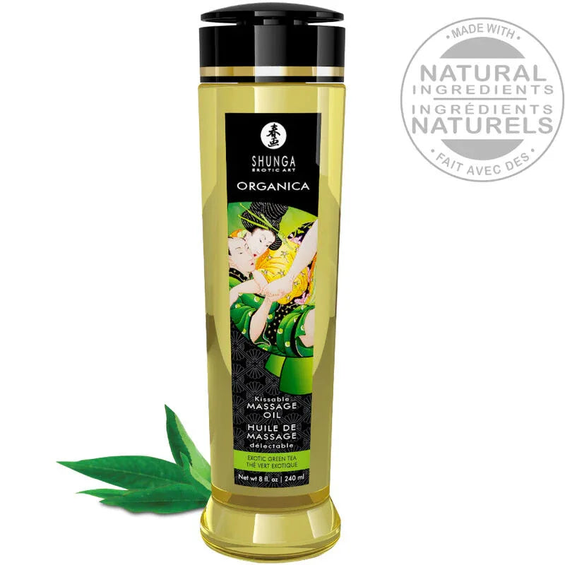SHUNGA - BIO MASSAGEÖL GRÜNER TEE 240 ML - Vanelion Paradise