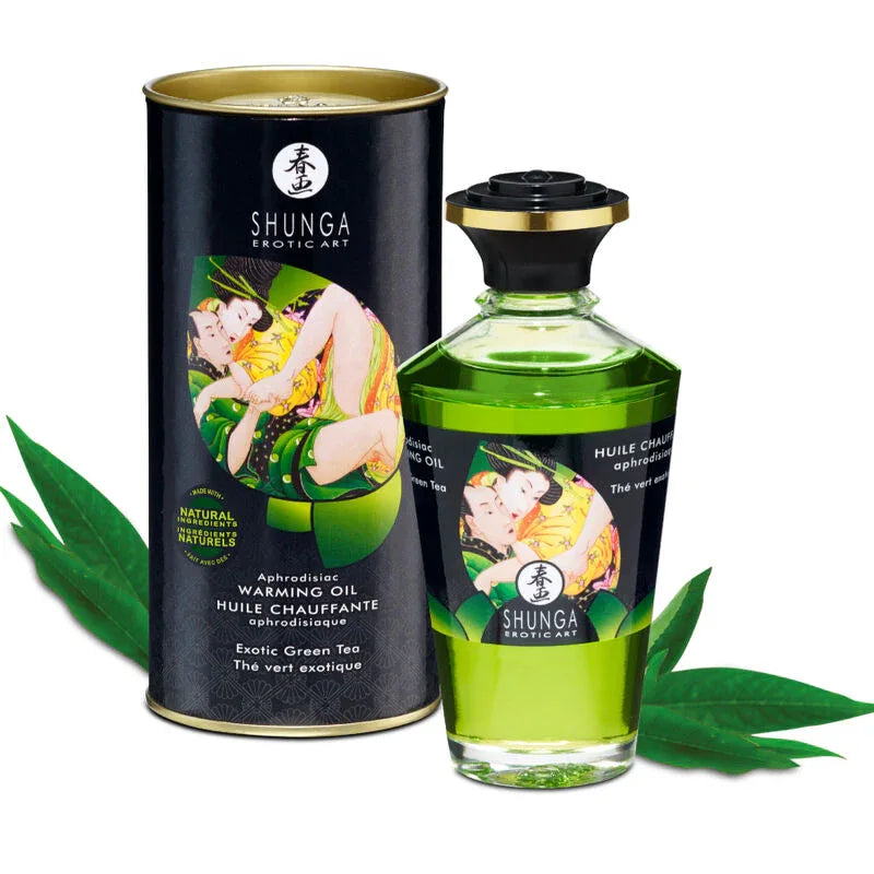 SHUNGA - BIO-GRÜNER TEE-WÄRMEEFFEKT-MASSAGEÖL 100 ML - Vanelion Paradise