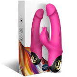 ARMONY - METEROR DILDO VIBRATOR RABBIT ROTATOR FUCHSIA - Vanelion Paradise