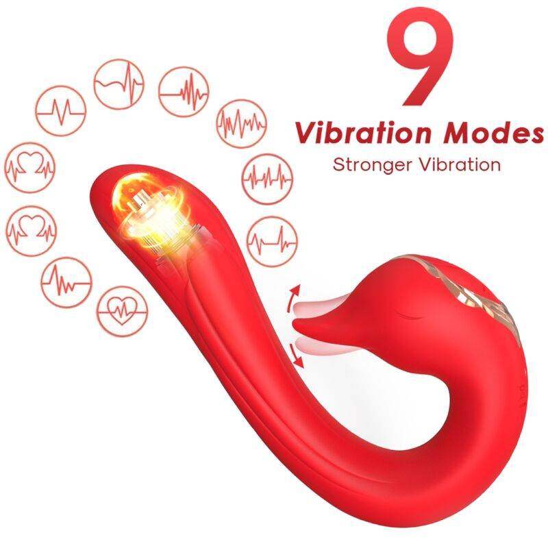 ARMONY - DELFIN VIBRATOR MULTIPOSITION & WÄRMEEFFEKT ROT - Vanelion Paradise