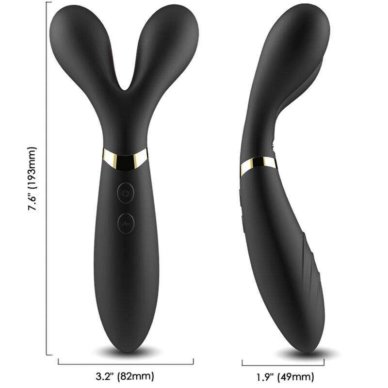 ARMONY - Y-WAND MASSAGER & VIBRATOR DOPPELKOPF SCHWARZ - Vanelion Paradise