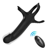 ARMONY - DILDO MIT RING & VIBRATOR FERNBEDIENUNG SCHWARZ - Vanelion Paradise