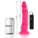 DIVERSIA - FLEXIBLER VIBRIERENDER DILDO ROSA 21 CM -O- 4.9 CM - Vanelion Paradise