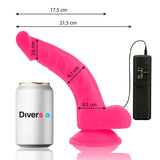 DIVERSIA - FLEXIBLER VIBRIERENDER DILDO ROSA 21.5 CM -O- 4.5 CM - Vanelion Paradise