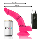 DIVERSIA - FLEXIBLER VIBRIERENDER DILDO ROSA 21.5 CM -O- 4.5 CM - Vanelion Paradise