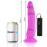 DIVERSIA - FLEXIBLER VIBRIERENDER DILDO LILA 21 CM -O- 4.9 CM - Vanelion Paradise