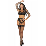 LIVCO CORSETTI FASHION - POJZON LC 90670 BH + STRUMPFGÜRTEL + STRÜMPFE + HÖSCHE SCHWARZ - Vanelion Paradise