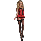 LIVCO CORSETTI FASHION - RED ROSE LC 90130 KORSETT + HÖSCHE ROT - Vanelion Paradise