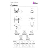 LIVCO CORSETTI FASHION - SNEHANA LC 90443 BH + STRUMPFGÜRTEL + HÖSCHE SCHWARZ - Vanelion Paradise