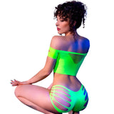 CHILIROSE - CR 4433 TOP & SHORTS GRÜN S/M - Vanelion Paradise