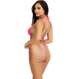 LEG AVENUE - SET TOP & HOSE NETZ MEHRFARBIG - Vanelion Paradise