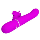 PRETTY LOVE - MULTIFUNKTIONS-KANINCHENVIBRATOR 4 IN 1 SCHMETTERLING FUCHSIA - Vanelion Paradise