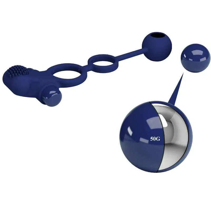 PRETTY LOVE - REMINGTON DOPPELVIBRATIONSRING MIT STECKER BLAU - Vanelion Paradise