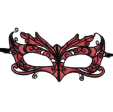 Queen Lingerie – Verführerische Spitzenmaske mit roten Akzenten - Vanelion Paradise
