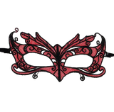 Queen Lingerie – Verführerische Spitzenmaske mit roten Akzenten - Vanelion Paradise