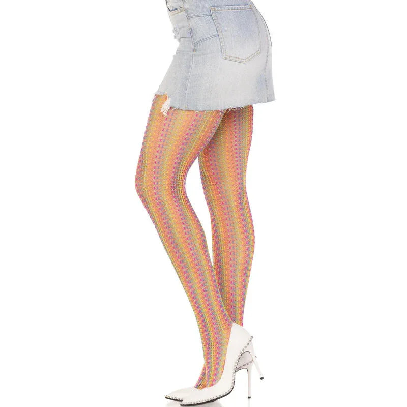 LEG AVENUE - MEHRFARBIGE HÄKELSTRÜMPFE - Vanelion Paradise